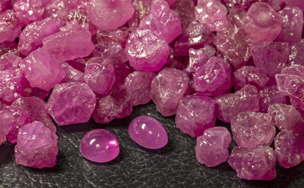 Lots of pink sapphires